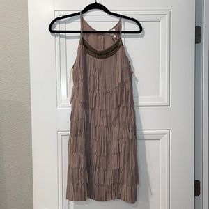 Mocha fringe dress